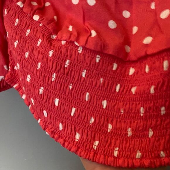 NWOT AFRM Polka Dot Crop Top size large - Picture 4 of 8